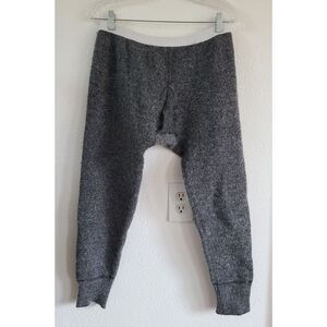 Vintage 70s Windsor Wear 100% Wool Long Johns Base Layer Thermal Mens Pants MED